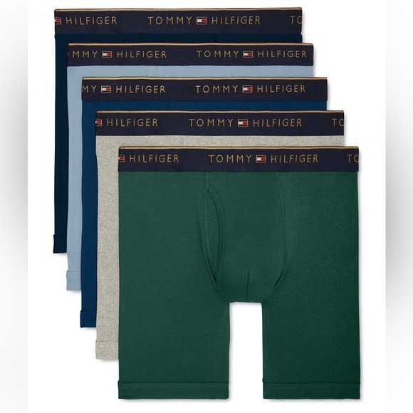 Tommy Hilfiger Mens 5-pk. Classic Cotton Boxer Briefs - Picture 1 of 5